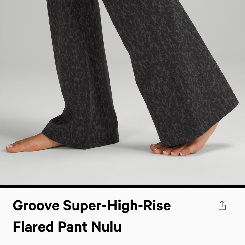 LULULEMON Groove Pant S High Rise Pant NULU ALIGN Leopard Camo Deep Coal Multi - Picture 8 of 15